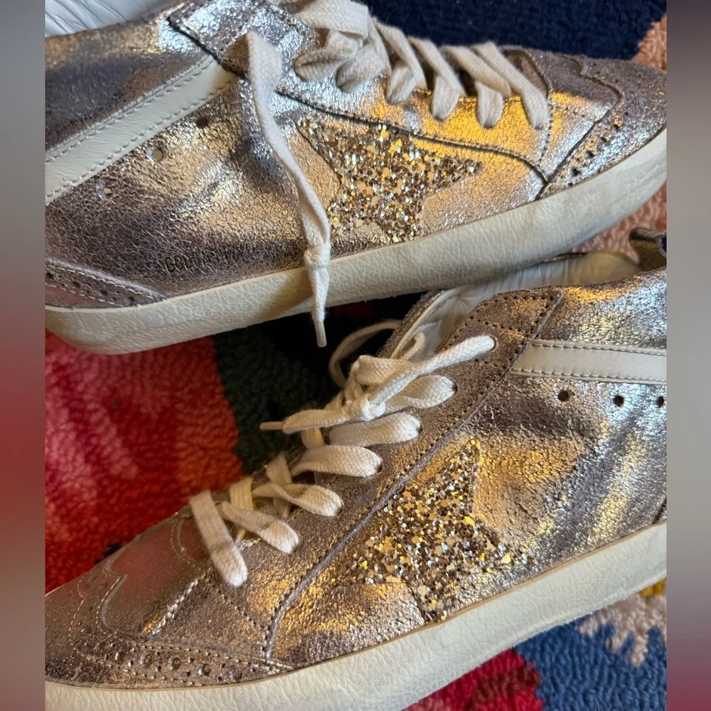 Golden Goose Midstar Private Grey Gold Creme Brule' Sneakers - Picture 12 of 15